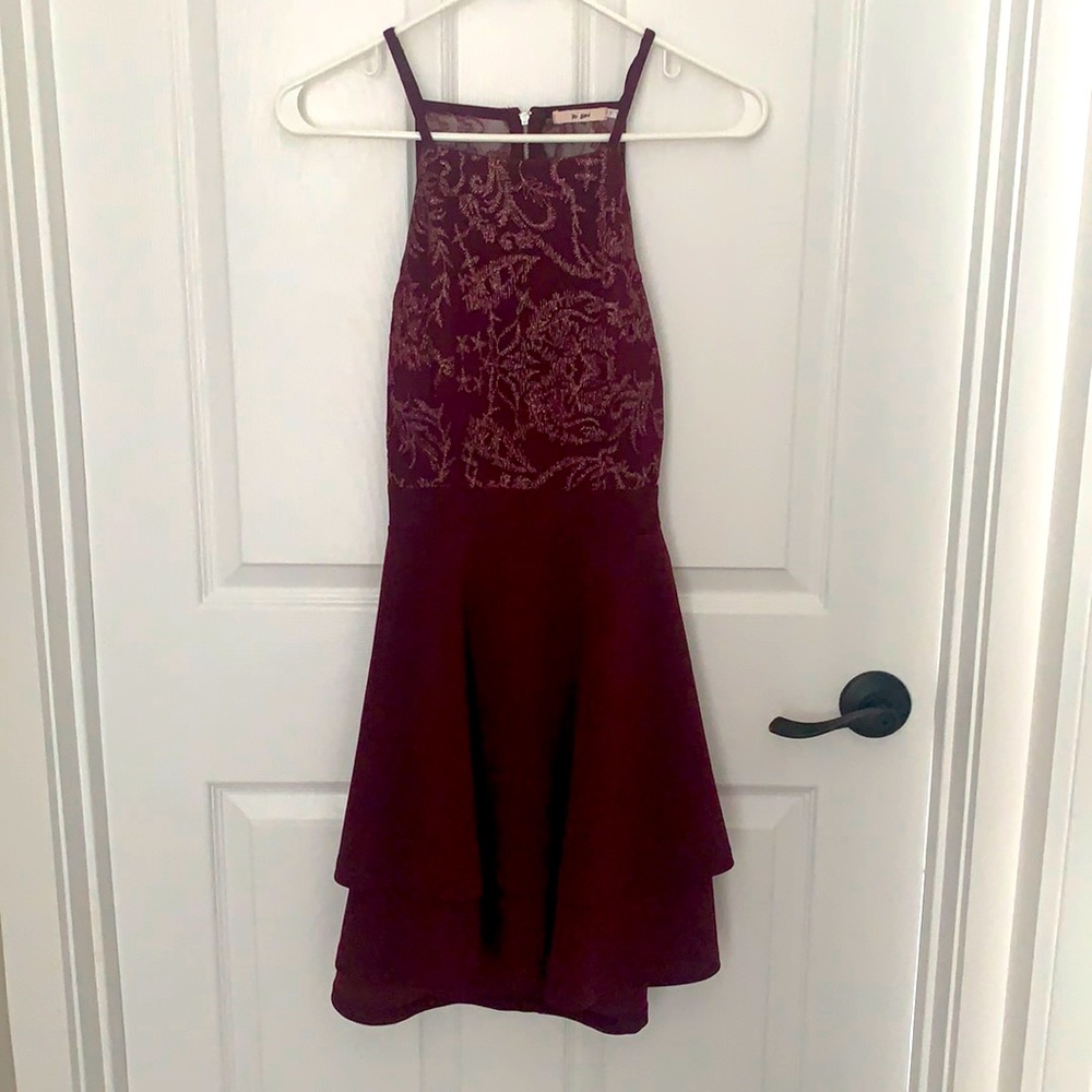 Burgundy cocktail dress